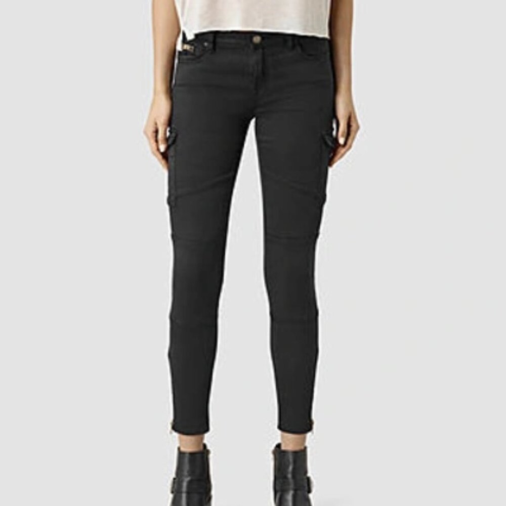 AllSaint Biker Cropped Jeans
